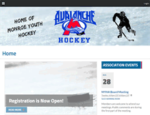 Tablet Screenshot of monroeyouthhockey.com